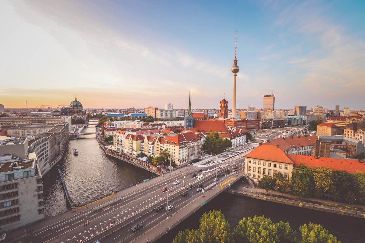Berlin cityscape.